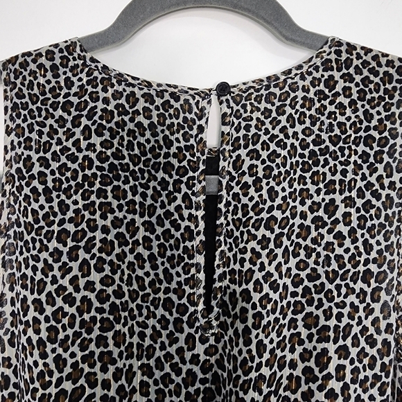Michael Michael Kors Black Brown Handkerchief Hem Cheetah Print Dress - Picture 12 of 17